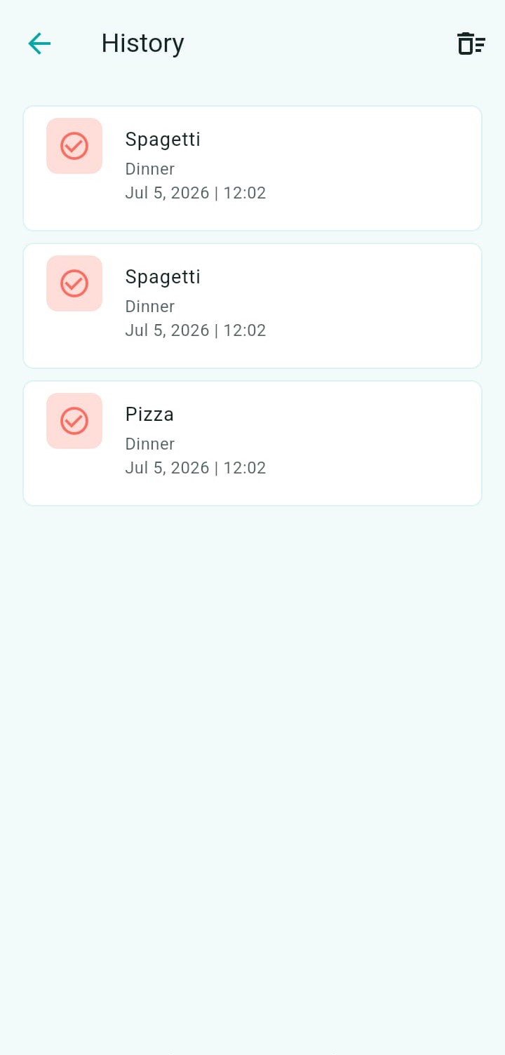 OptionDrop local selection history
